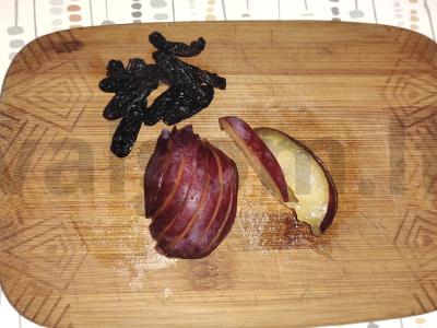 Lino košė su slyva ir kartoku šokoladu Žingsnis 3