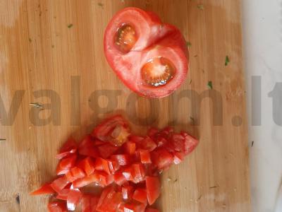 Šviežių daržovių salotas su rukola ir jalapeño pipirais Žingsnis 3