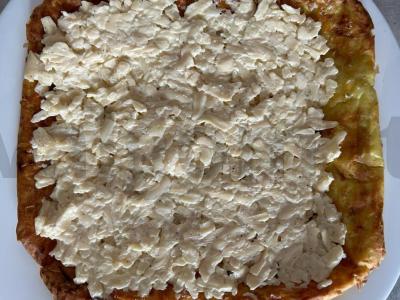 Cukinijų ritinys su lydytu sūriu ir pomidoru Žingsnis 5