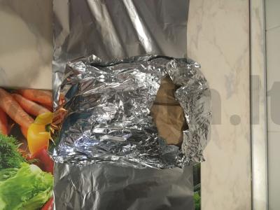 Antis su džiovintais abrikosais ir obuoliais mandarinų marinate Žingsnis 6