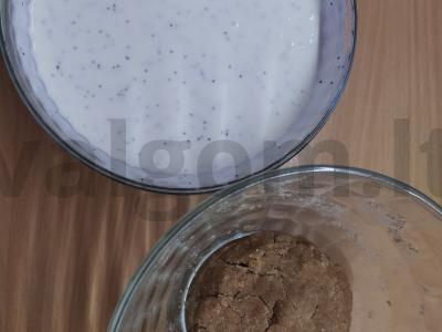 Grietinėlės pyragas su aguonomis Žingsnis 1