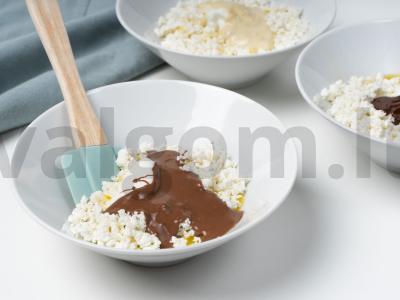 Varškės pyragas „Trys šokoladai“ Žingsnis 1