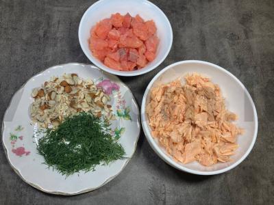 Lašišų rietė su migdolais Žingsnis 1