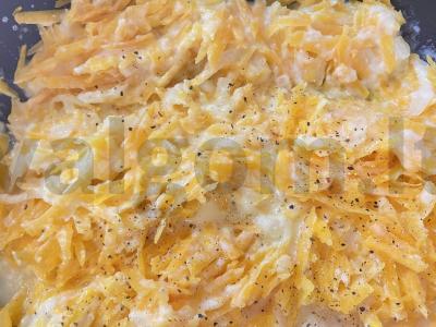 Sultinga apkepėlė su žiedine kopūstu ir moliūgu Žingsnis 3