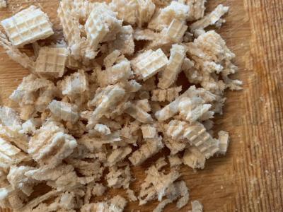 Varškės-jogurto saldainiai su braškėmis Žingsnis 1