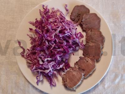 Virta kalba su raudonųjų kopūstų Žingsnis 3