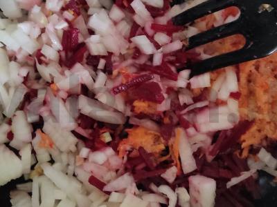 Žaliasis šaltibarščiai su pomidorų tyrė Žingsnis 2