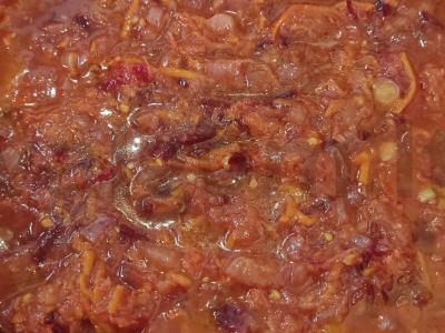 Žaliasis šaltibarščiai su pomidorų tyrė Žingsnis 3