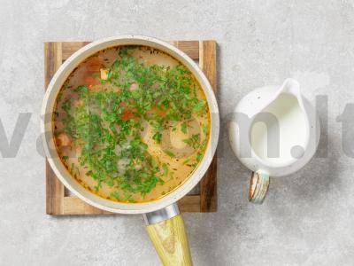 Pomidorų sriuba su meatballs ir vermišeliu Žingsnis 3