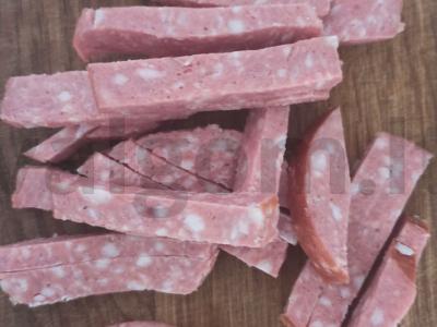 Blynai su dešros ir sūrio įdaru Žingsnis 1