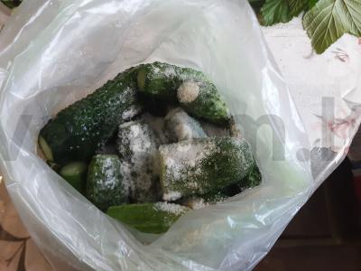 Greitai sūdyti agurkai maišelyje Žingsnis 2