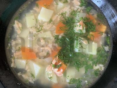 Raudonos žuvies žuvienė iš sriubos rinkinys pagrindine nuotrauka