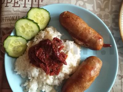 Kumpiai su džiovintais pomidorais ir ryžiais pagrindine nuotrauka