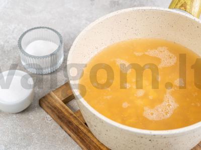 Paprastas žirnių sriuba-pyragas Žingsnis 1