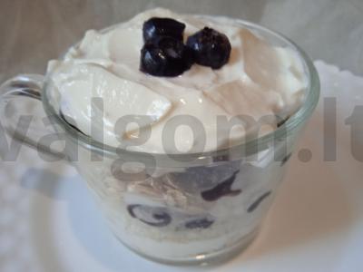 Patingi avižiniai dribsniai su graikišku jogurtu ir mėlynėmis Žingsnis 4