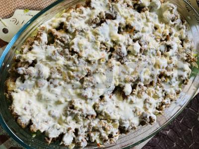 Mėsos apkepas su cukinijomis, žolelėmis ir prieskoniais Žingsnis 8