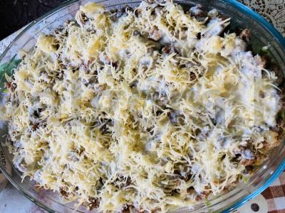 Mėsos apkepas su cukinijomis, žolelėmis ir prieskoniais Žingsnis 9