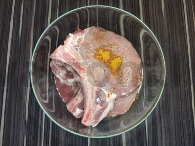 Kiaulienos nugarinė granatų sultyse Žingsnis 2