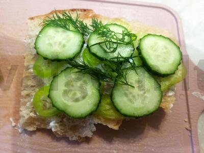 Gruziniškas lavašas su paprikomis ir agurkais Žingsnis 3