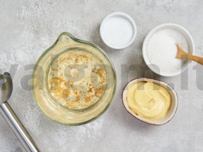 Vegetariškas majonezas su sojų pienu Žingsnis 1