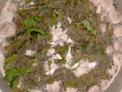 Rūgštynių sriuba su kiaulienos kukuliais Žingsnis 5