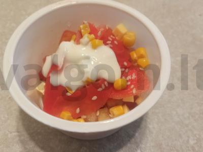 Salotos su virtomis kukurūzais Žingsnis 4