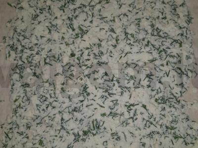 Tortilija su Adygei sūriu ir žolelėmis Žingsnis 5