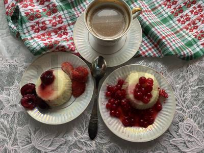 Dietinis varškės pudingas mikrobangų krosnelėje Žingsnis 3