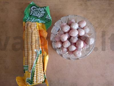 Namų sriuba su virtomis kukurūzais Žingsnis 1