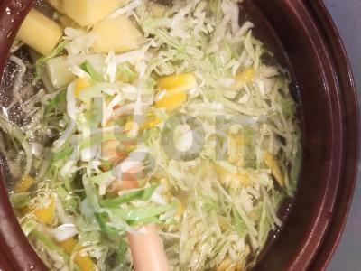 Šviežių kopūstų sriuba Žingsnis 5