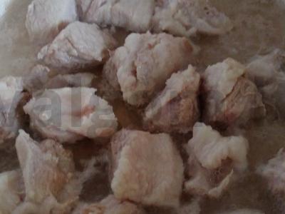 Daržovių troškinys su mėsa ir lęšiais Žingsnis 1