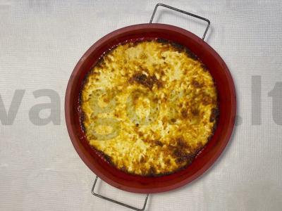 Švelni varškės apkepas su bananais ir obuoliais pagrindine nuotrauka