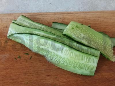 Agurkų ir varškės ritinėlis Žingsnis 2