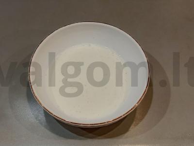 Varškės apkepas su manų kruopomis ir uogiene Žingsnis 1