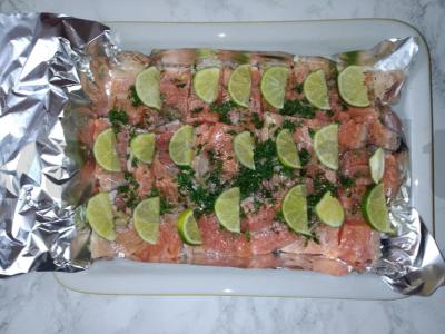 Kvapnus lašišos filė, kepta su laimu Žingsnis 1