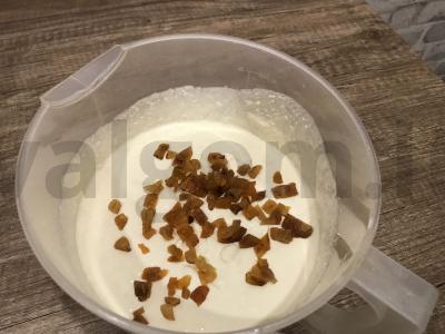 Kukurūzų apkepas su džiovintomis abrikosais ir karamelizuotais bananais „Švelnus malonumas“ Žingsnis 2