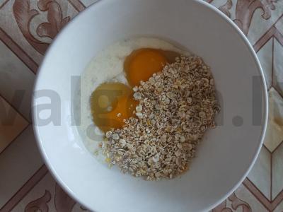 Avižų blynas su daržovių įdaru ir kietuoju sūriu Žingsnis 1