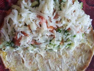 Avižų blynas su daržovių įdaru ir kietuoju sūriu Žingsnis 6