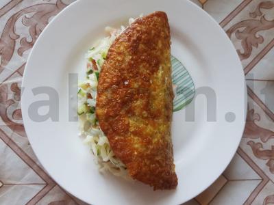 Avižų blynas su daržovių įdaru ir kietuoju sūriu Žingsnis 7