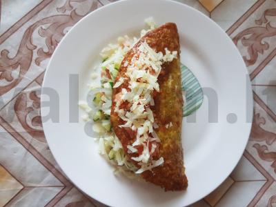 Avižų blynas su daržovių įdaru ir kietuoju sūriu pagrindine nuotrauka