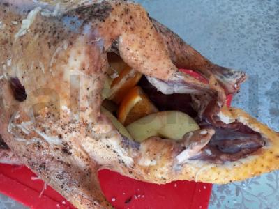 Antis su obuoliais ir apelsinais orkaitėje Žingsnis 4