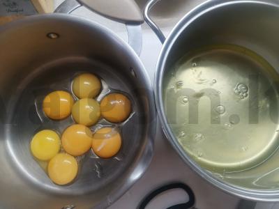 Tortas „Šerkšnas“ su avietėmis Žingsnis 1