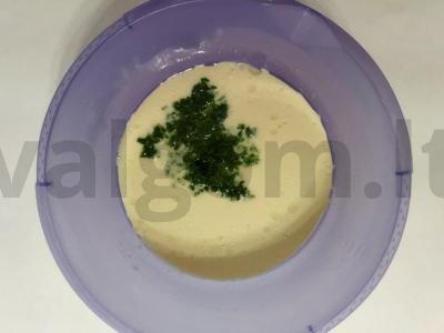 Blynai su špinatais Žingsnis 3