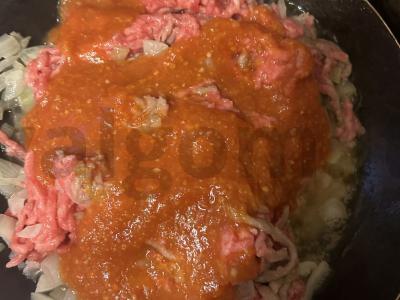 Sluoksniuota spageti apkepas Žingsnis 3