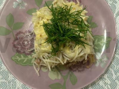 Sluoksniuota spageti apkepas pagrindine nuotrauka