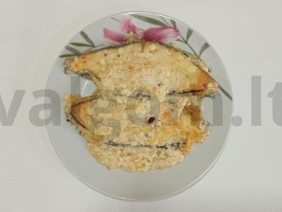 Kepta dantyta žuvis grietinėlės padaže orkaitėje pagrindine nuotrauka