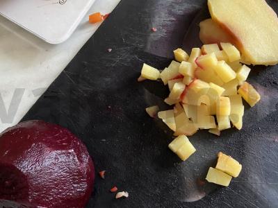 Vinegretas su keptais daržovėmis Žingsnis 1