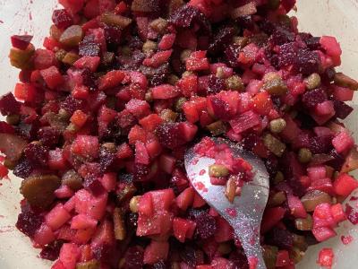 Vinegretas su keptais daržovėmis Žingsnis 4