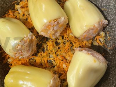 Paprikos su vištienos krūtinėle Žingsnis 7