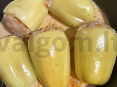 Paprikos su vištienos krūtinėle Žingsnis 8